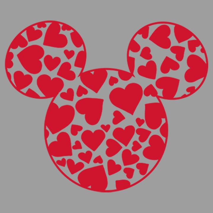Disney Kids Characters Mickey Hearts Fill Youth Pullover Hoodie, Athletic Heather, Medium