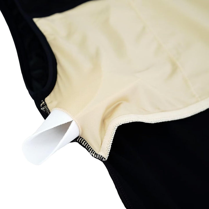 s.lemon Nackennetz Rückenfrei Gymnastik Trikots Ballett Tanz Trikots für Damen,mit BH Pad M Schwarz,