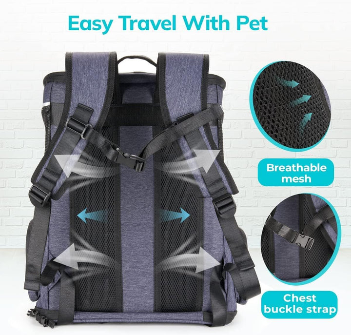 Morpilot Katzenrucksack Hunderucksack für Katzen und Kleine Hunde 7kg, Faltbare Haustier Rucksack mi