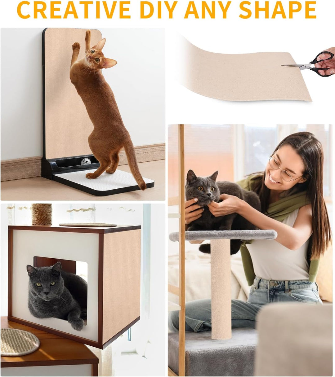 Selbstklebende Kratzschutzmatte für Sofa & Wand, 40x300 cm kratzschutz Sofa Katze - Trimmbarer Schut