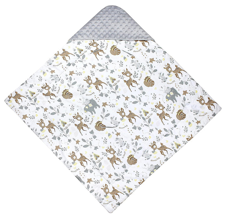 TupTam Baby Winter Einschlagdecke Babydecke 75x75cm für Autositz Babyschale Wattiert Minky Baumwolle
