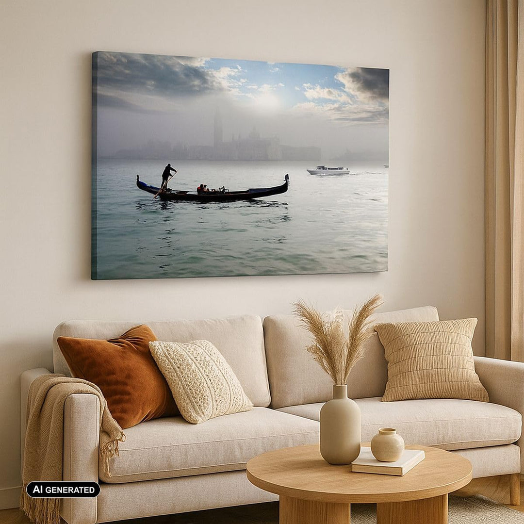 Bilder auf Leinwand 100x70cm Leinwandbild Venedig italien stadt wasser Gross Wanddeko Bild Schlafzim