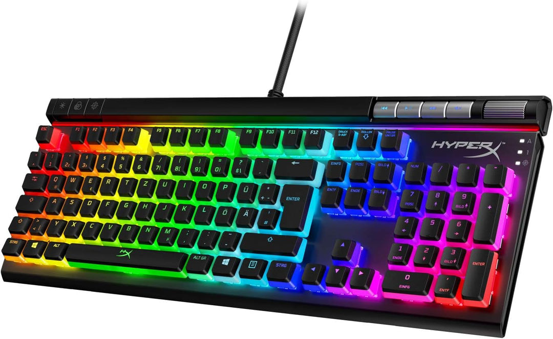 HyperX HX-KB7AQX-US Alloy Origins Core, RGB Mechanische Gaming Tastatur, Tenkeyless & Pudding Keycap