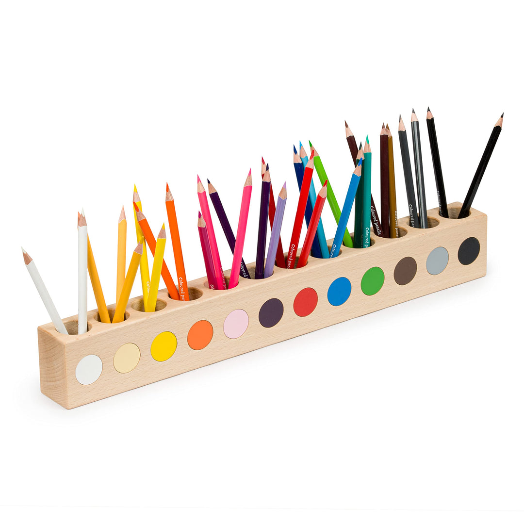 Obubu Montessori Schreibtisch Organizer Kinder - Stiftehalter Holz - Stifte Organizer - Stiftebox Ho