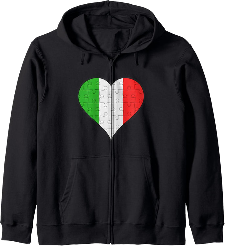 Italien Italienische Flagge Herz Kapuzenjacke
