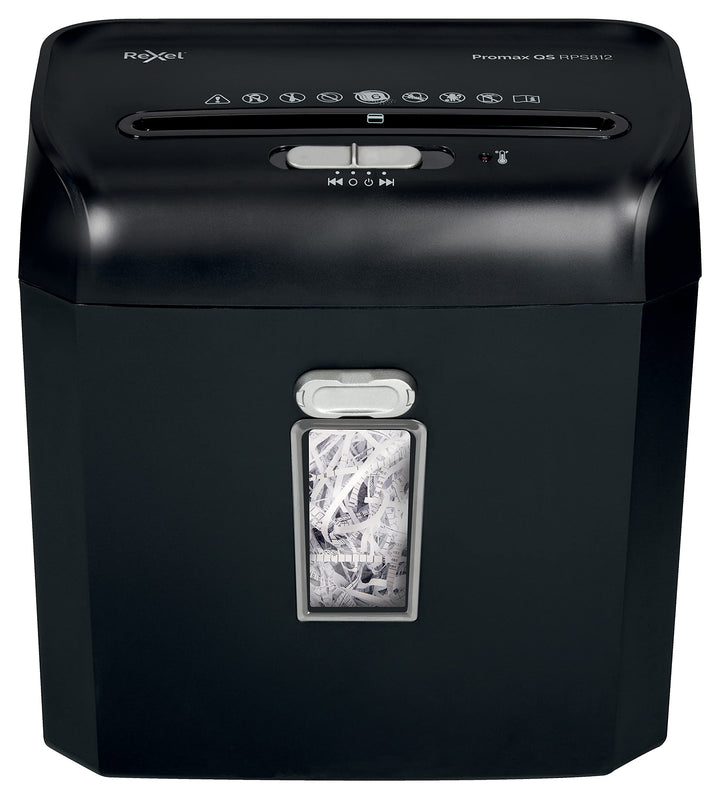 RX:Shredder PromaxQS RPS812 EU 8 Blatt P2 - Streifenschnitt 12 Liter, 8 Blatt P2 - Streifenschnitt 1