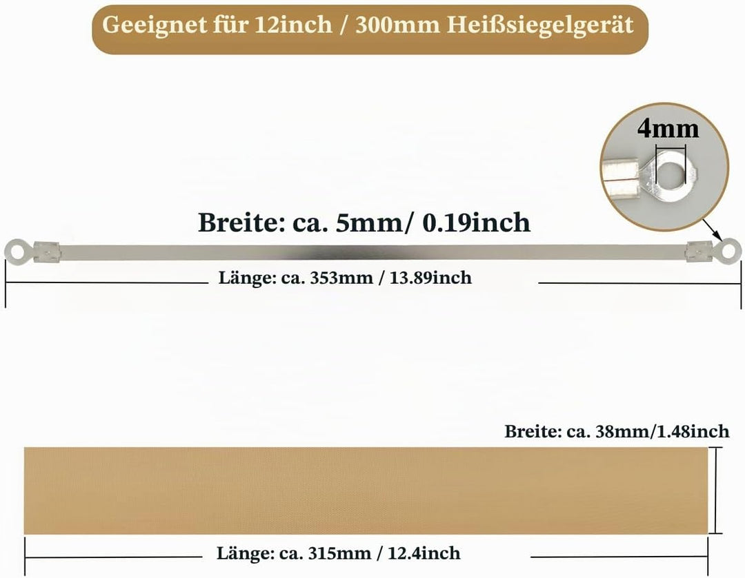 SEELAUGH 10 Stück Heisssiegelgerät Folienschweissgerät Ersatzteile(5mm breit), für die Meisten Manue