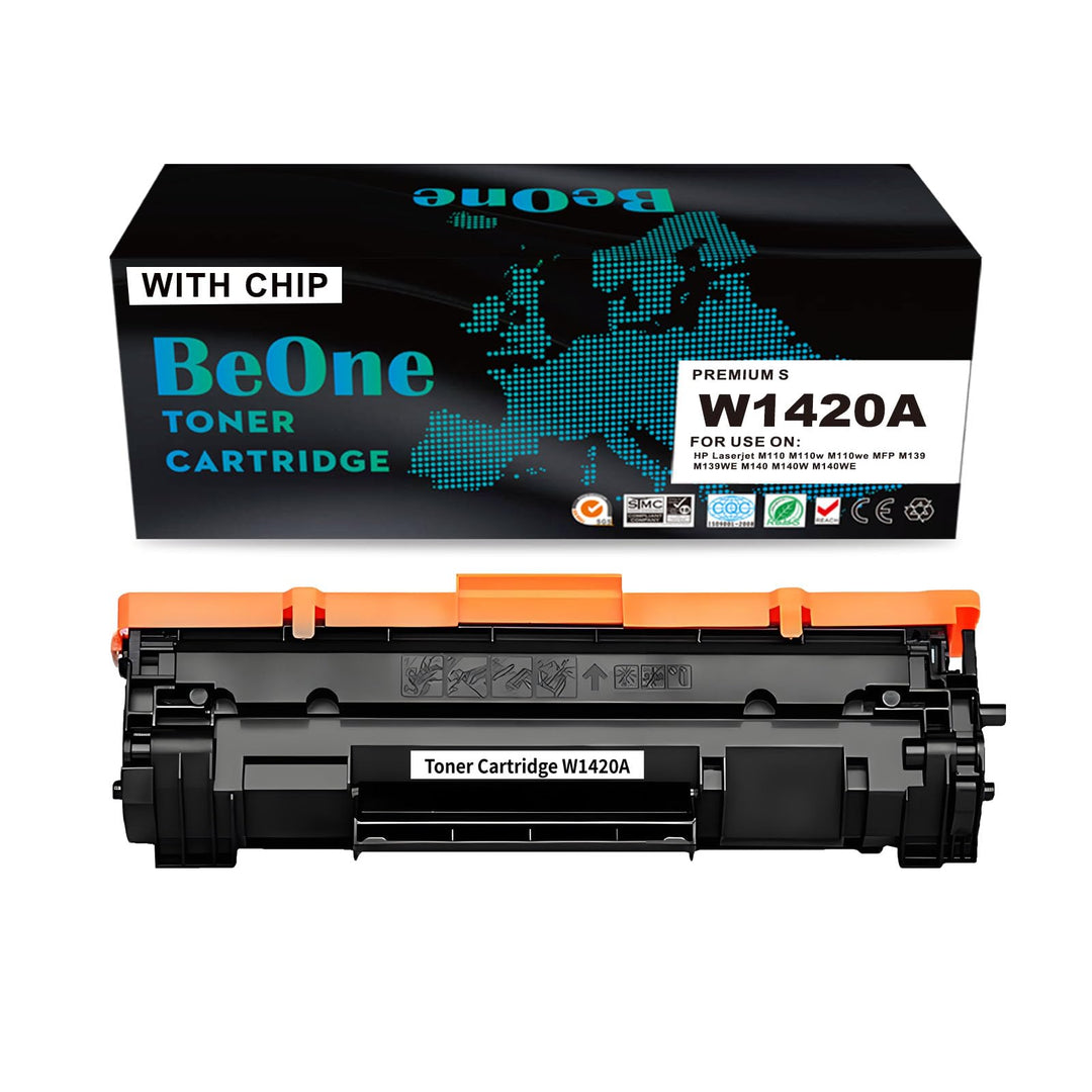 BeOne 1x Kompatibel für 142A W1420A W1420X 142X Tonerkartusche Kompatibel für Drucker HP LaserJet M1