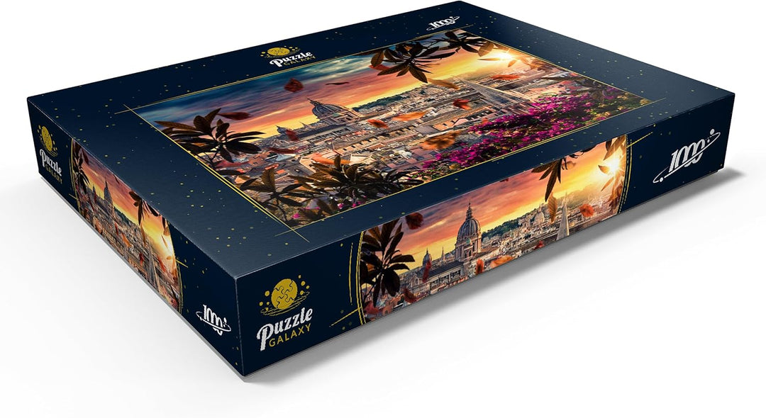 Schöner Sonnenuntergang über der Stadt Rom am Abend - Premium 1000 Teile Puzzle - MyPuzzle Sonderkol