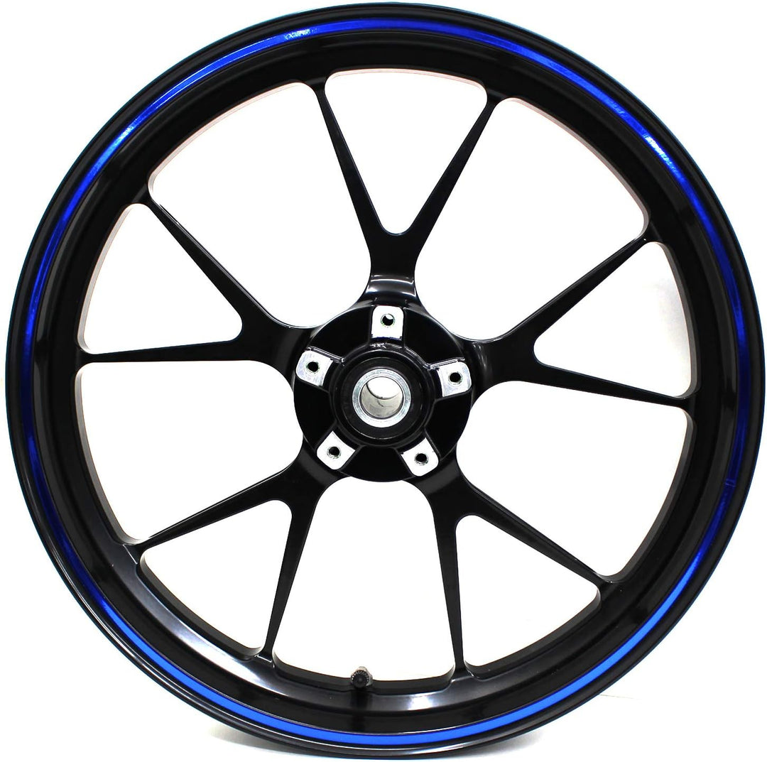 Felgenrandaufkleber Felgenrand Stripes Breite 7mm Chrom Hologramm mit Montagetool 16" 17" 18" 19" Zo