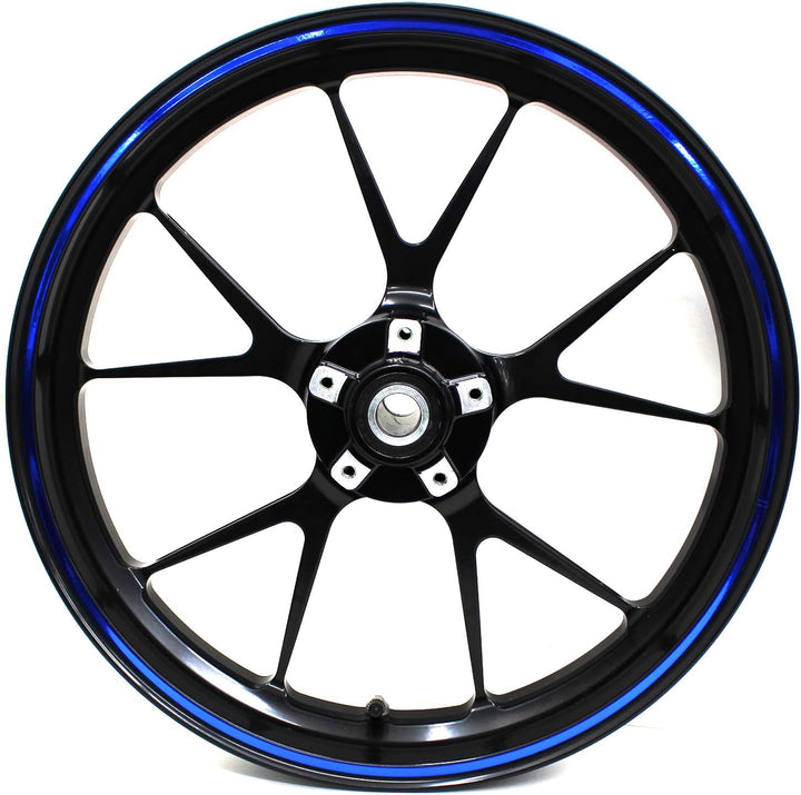 Felgenrandaufkleber Felgenrand Stripes Breite 7mm Chrom Hologramm mit Montagetool 16" 17" 18" 19" Zo