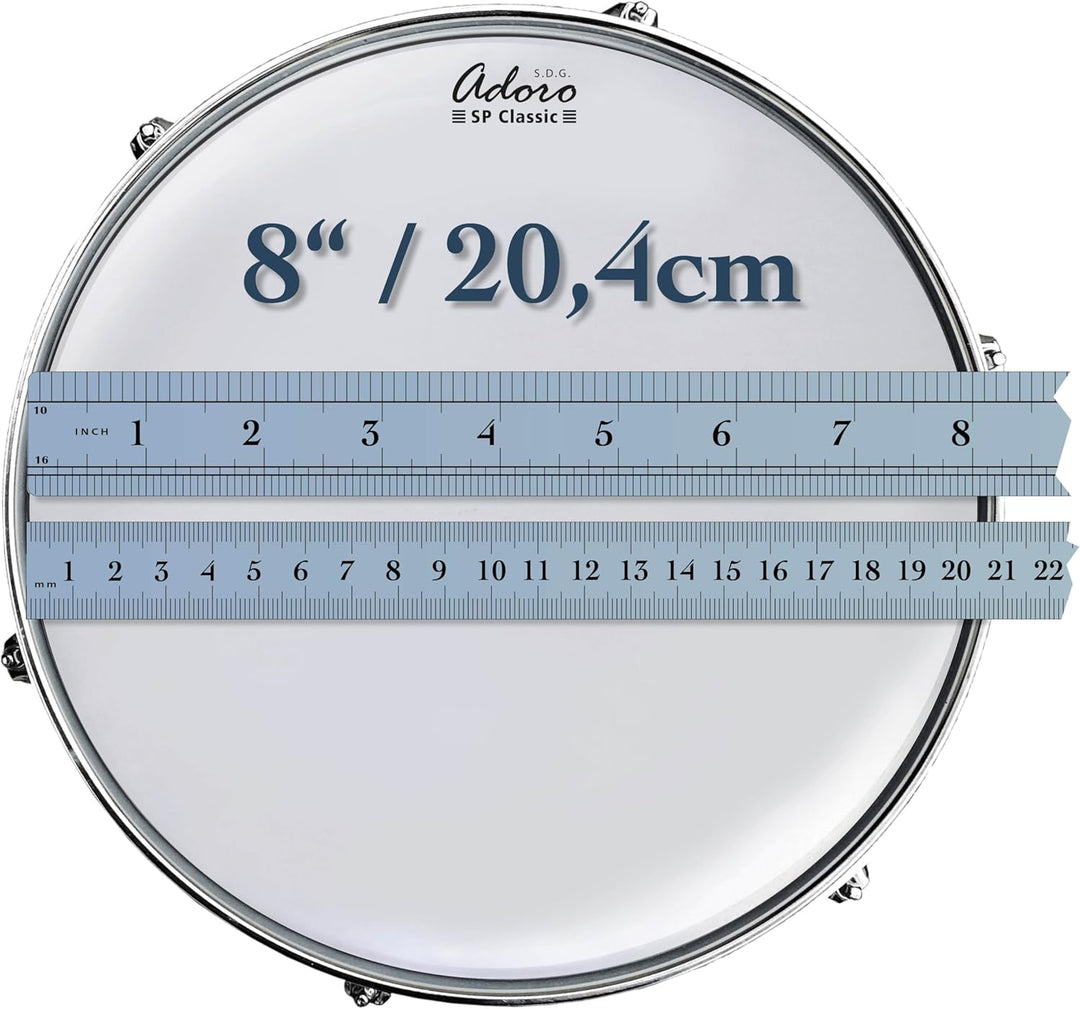 8“ Adoro SP-Classic Coated Schlagzeugfell aufgeraut weiss 8", 8"