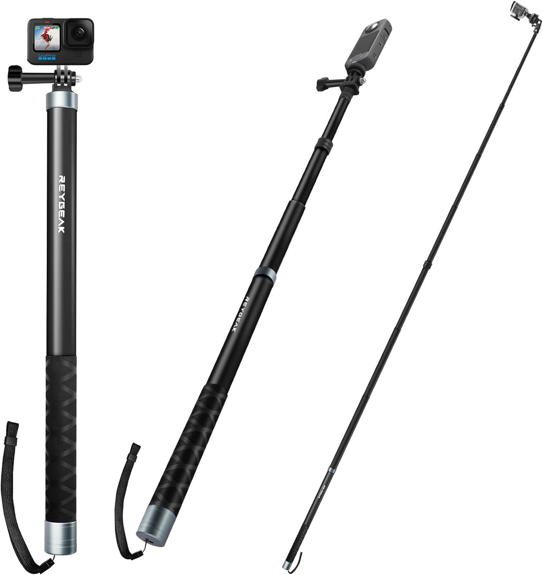 REYGEAK 270 cm Ultra langer Selfie-Stick (verbesserte 2,7 Meter) Kohlefaser Handheld ausziehbar Stan