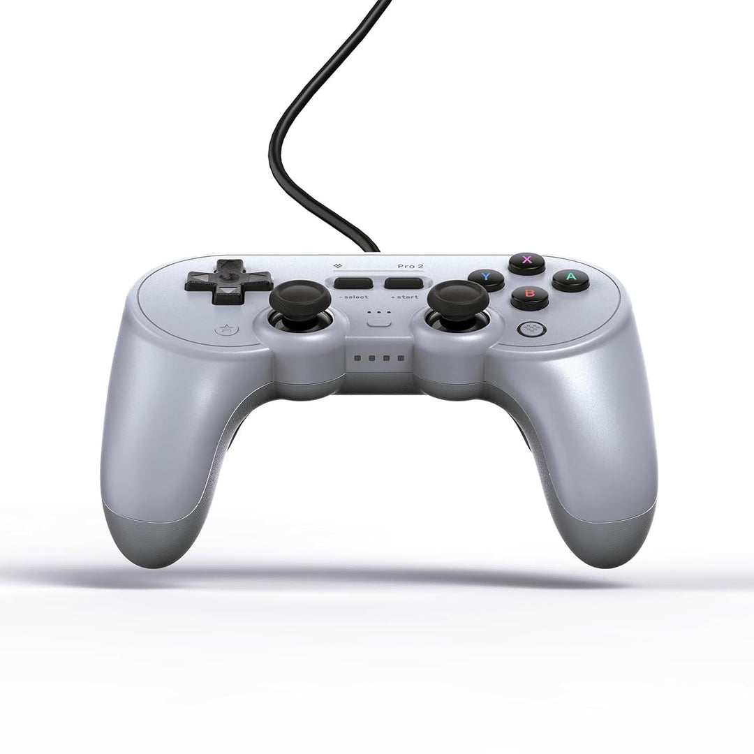 8Bitdo Pro 2 Wired USB Controller for SwitchPCmacOSAndroidSteam & Raspberry Pi (Grey Edition) Single