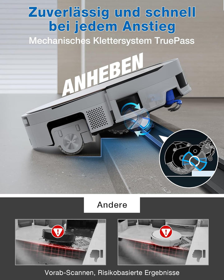 ECOVACS DEEBOT X11 PRO Omni Saugroboter mit Wischfunktion, ultraschneller PowerBoost, 19.500 Pa Blas