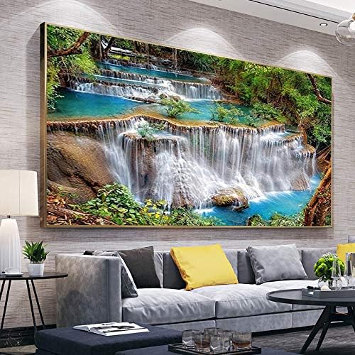 Nicole Knupfer 5D Wasserfall Diamant Painting Kit DIY Full Bohrer Diamond Malerei Handgemachtes Wohn