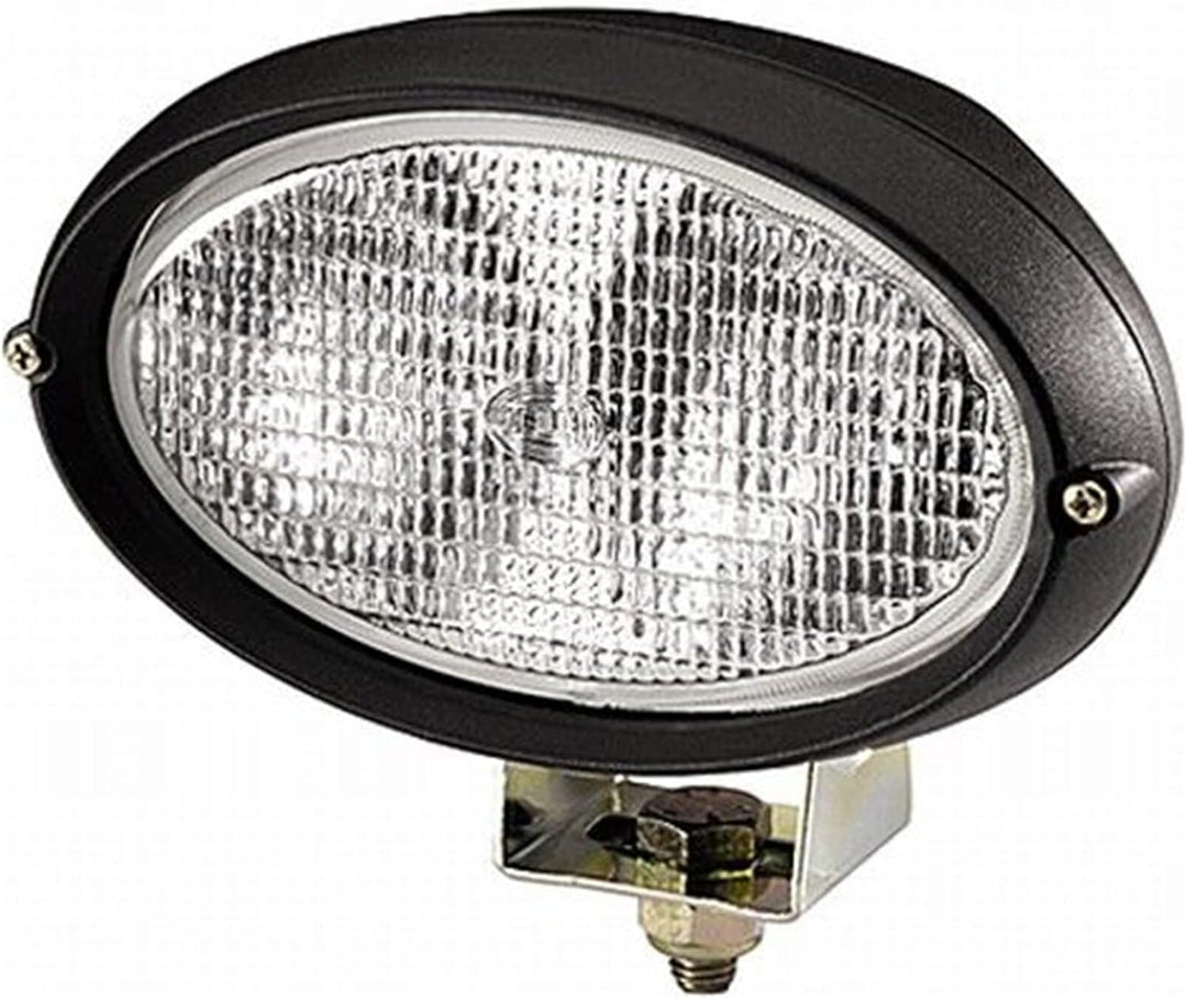 HELLA Halogen Arbeitsscheinwerfer - Oval 100 - 12V - Anbau - stehend - Bodenausleuchtung - Kabel: 20