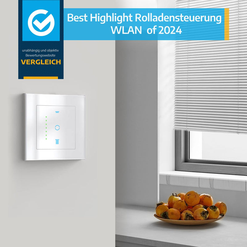 CURRYSMARTER WLAN Rollladenschalter [6Gen] funktioniert mit Alexa,Rollladensteuerung mit Kindersiche