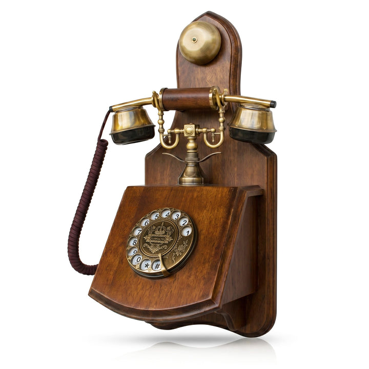 Opis 1921 Cable - Modell D - Wandtelefon Retro/Altes Telefon mit Wählscheibe/Festnetztelefon Retro/A