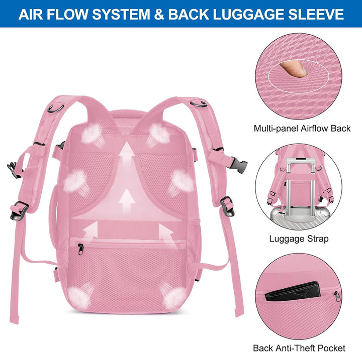 Handgepäck Rucksack 40x20x25 für Ryanair Klein Reiserucksack für Damen Handgepäck Flugzeug Rucksack