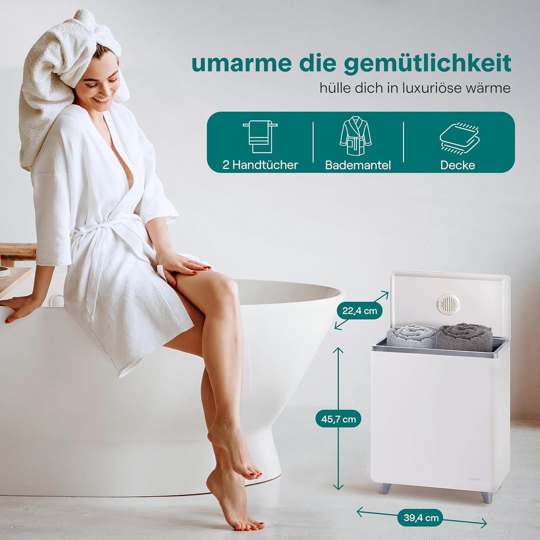 SereneLife Handtuchtrockner Elektrisch SIlber – 50kg Kapazität, Energiesparend &amp; Sicher, Towel Warme