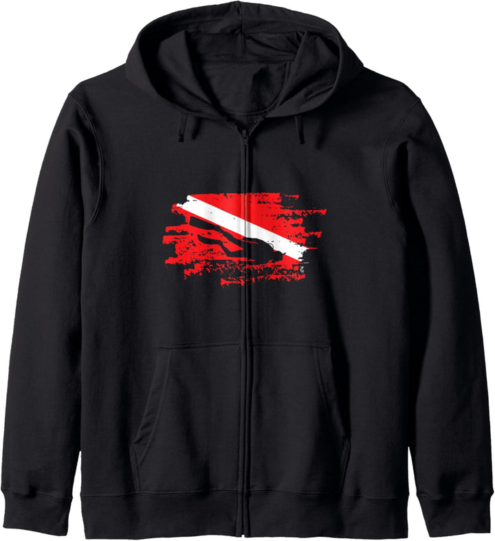 Diver Flagge Tauchen Unter Wasser Geschenk Kapuzenjacke