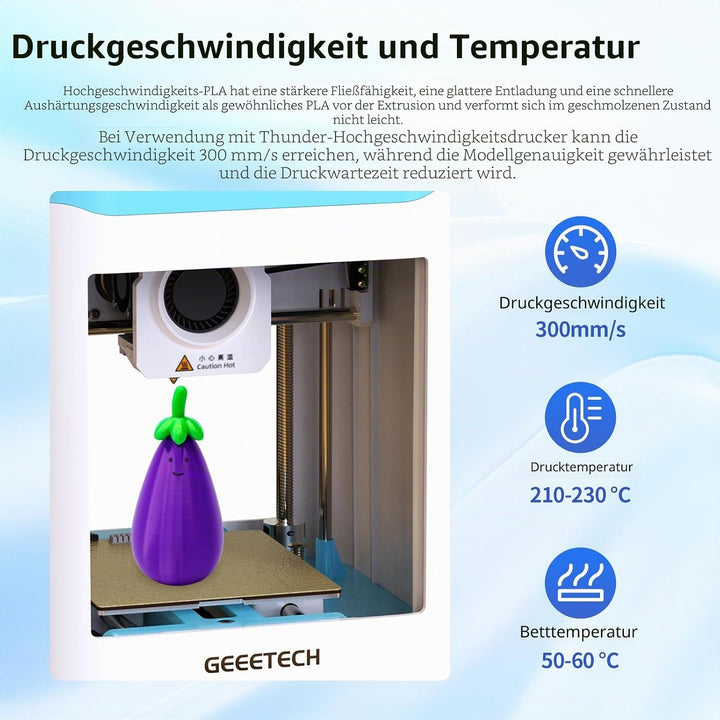 GIANTARM HS-PLA Filament 1,75 mm, PLA-Filament für Hochgeschwindigkeits-3D-Druck, schnelle Aushärtun