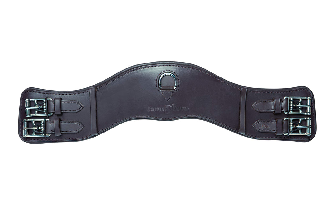 Kieffer Leder-Sattelgurt Comfort anatomisch geformt ohne Elastik braun 55 cm, braun 55 cm