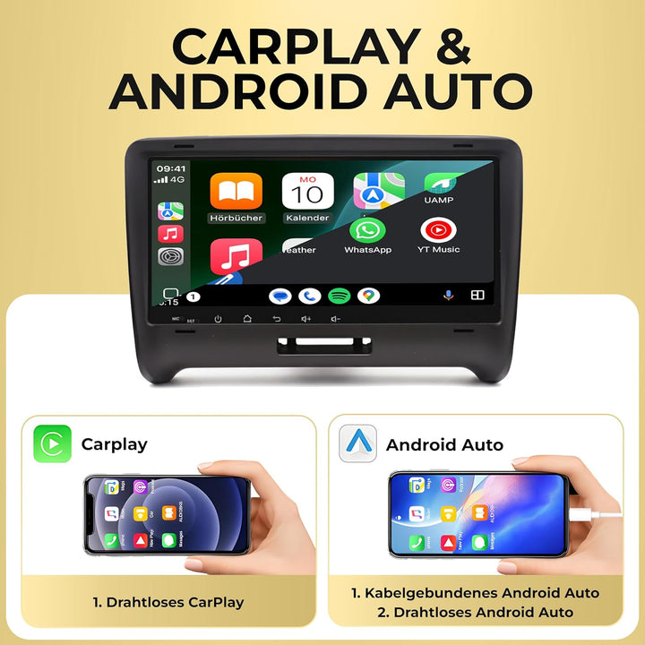 M.I.C. AA8-L2 Android 14 Autoradio mit Navigation: MediaTek MT6765V, 4GB+64GB, 8.8 Zoll QLED Display
