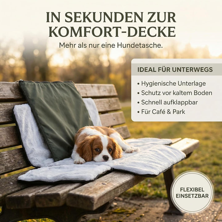 2-in-1 Hundetasche für kleine Hunde 10kg – Hundetragetasche &amp; Reisedecke – Tragetasche für Welpen &amp;