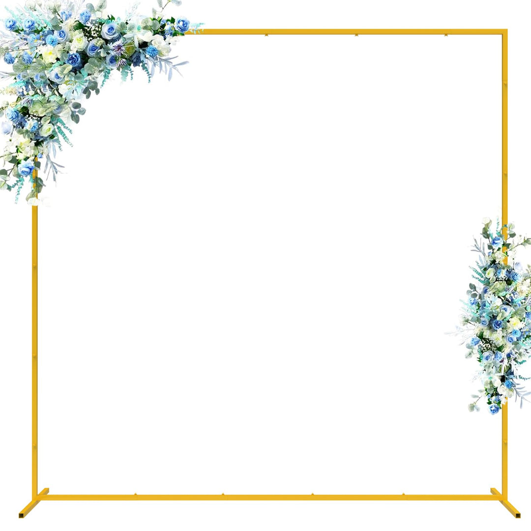 Goldener Metallrahmen für Hochzeitsbogen, Blumenrahmen, 2,0 m, Luftballon, Blumenarrangement, Empfan