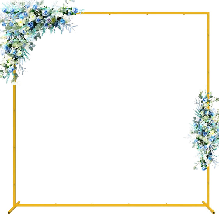 Goldener Metallrahmen für Hochzeitsbogen, Blumenrahmen, 2,0 m, Luftballon, Blumenarrangement, Empfan