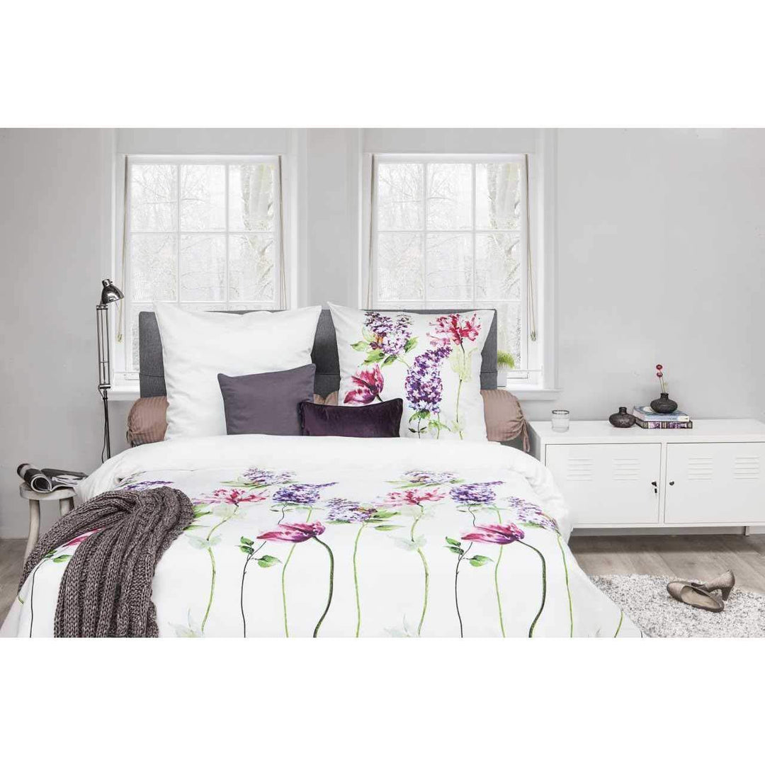 HNL Living Olena Mako-Satin-Bettwäsche Multi 155x220 + 80x80 155x220+80x80 Rosa, 155x220+80x80 Rosa