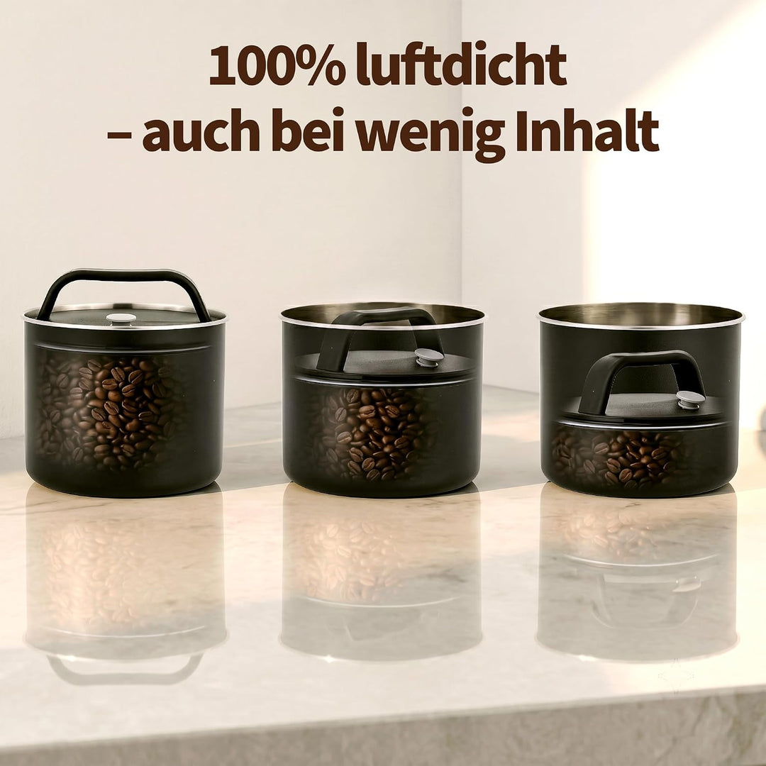 HAUSPROFI Kaffeedose Luftdicht für 500g Kaffeebohnen, Kaffeebohnen Behälter mit Kaffeeportionierlöff