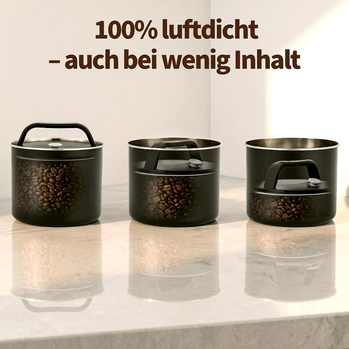 HAUSPROFI Kaffeedose Luftdicht für 500g Kaffeebohnen, Kaffeebohnen Behälter mit Kaffeeportionierlöff