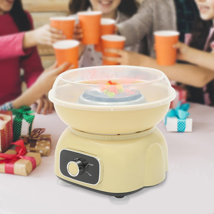 500W Klein Elektrischer Zuckerwattemaschine Set für Zuhause, Retro Cotton Candy Machine Zuckerwatte