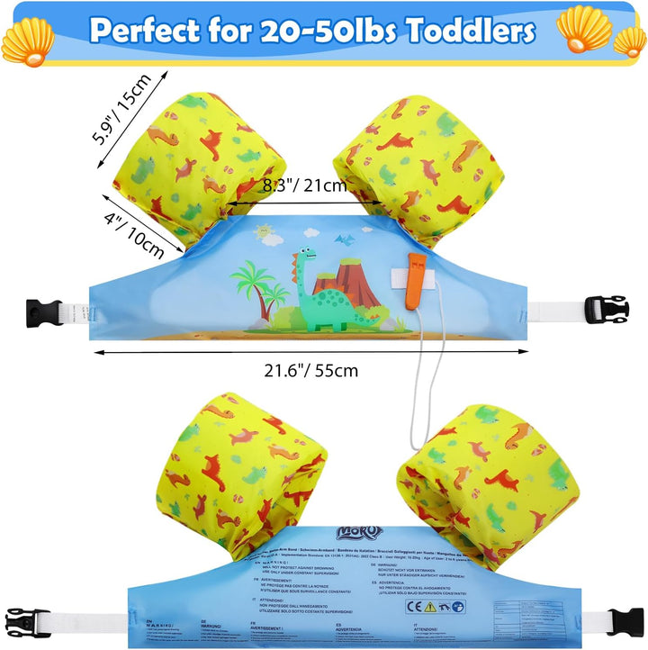 MoKo Kinder Schwimmflügel, Cartoon Schwimmende Badeanzug Schwimmtraining Jacke Schwimmflügel mit Sch