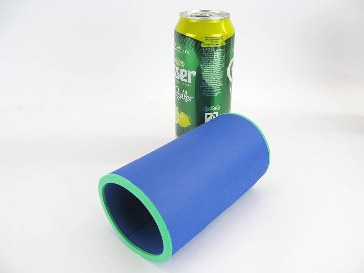 4er Set Blaue Getränkekühler 0,5l Dose - Bierkühler - Neoprenkühler - passgenau ~Dosenkühler~ für al