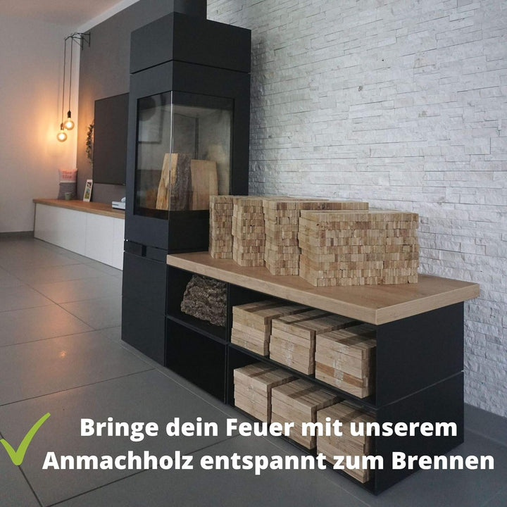 30 kg Eiche Brennholz – Sehr sauber und trocken – Perfektes Anfeuerholz für eine gemütliche Raumwärm