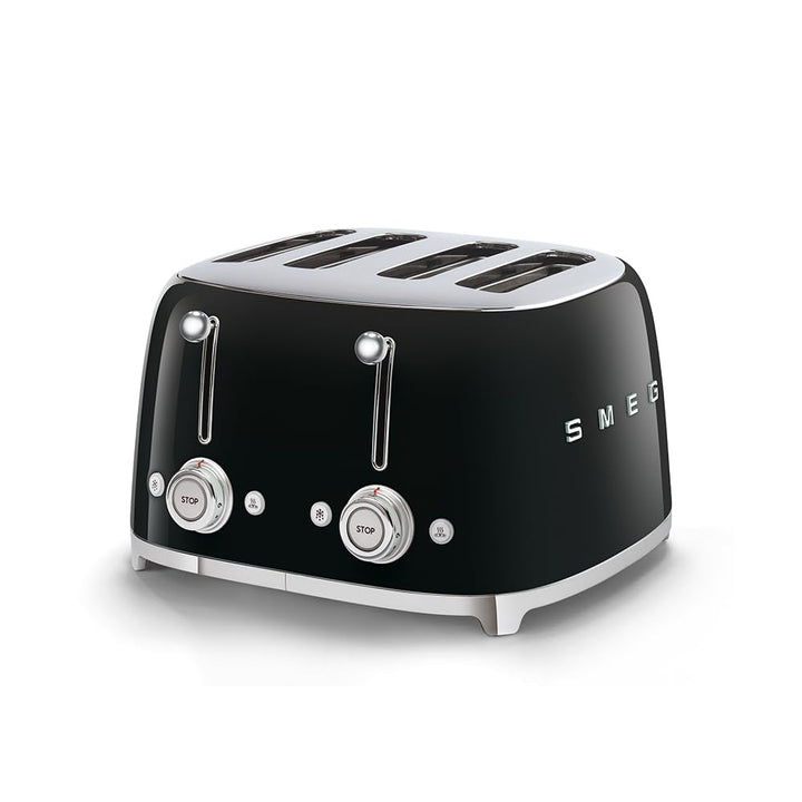 Smeg TSF03BLEU Toaster, 2000, metall, 1 Liter, Schwarz, Schwarz