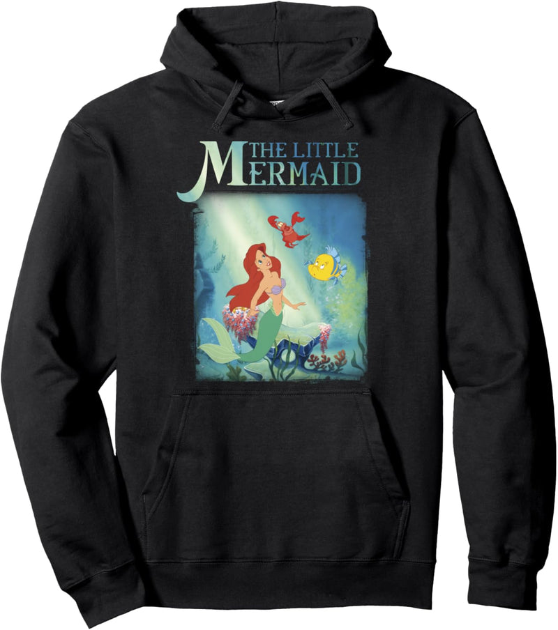 Disney The Little Mermaid Ariel Flounder Sebastian Poster Pullover Hoodie