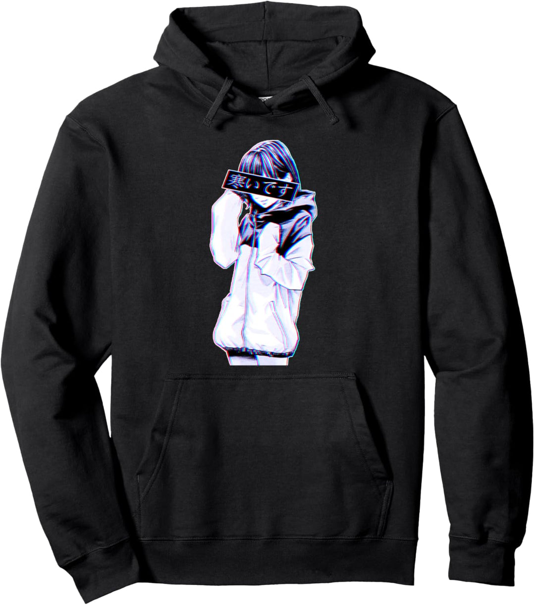 Japanische Anime Manga Vaporwave Kid Safe "Es ist kalt" Pullover Hoodie