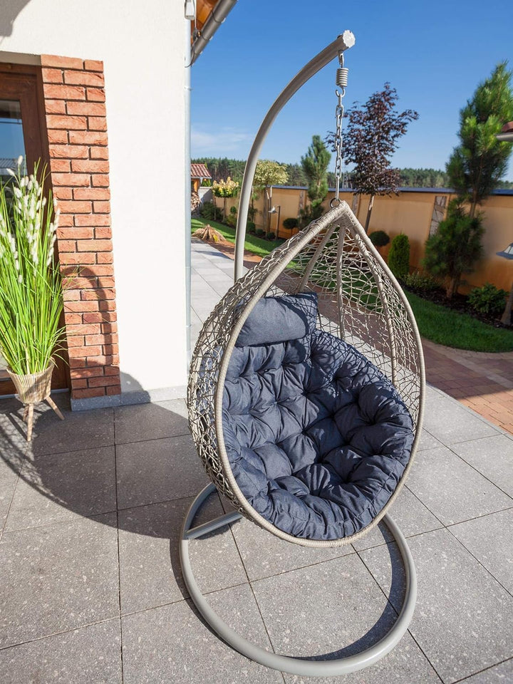 Bjird Hängesessel Kissen, Polster, Auflage für Polyrattan & Rattan Hängeschaukel, Sitzauflage für Hä