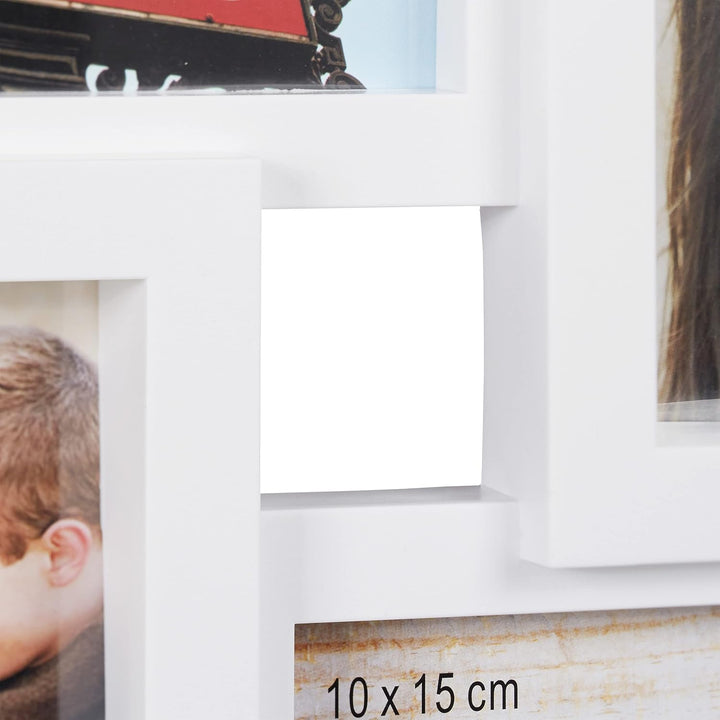 Relaxdays XXL Bilderrahmen Collagen für 24 Bilder in 10 x 15, Hoch- oder Querformat, Kunststoff, HxB