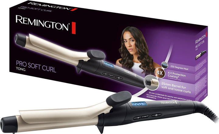 Remington Lockenstab Pro Soft Curl CI6325, 25 mm, antistatische Keramik-Turmalin-Beschichtung, schwa