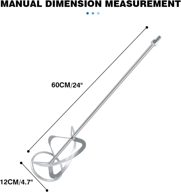 M14-120-600 Rührquirl für 2600 Watt Rührwerk (Farb-Mörtelrührer Betonrührer) - Grösse: 600mm×120mm,