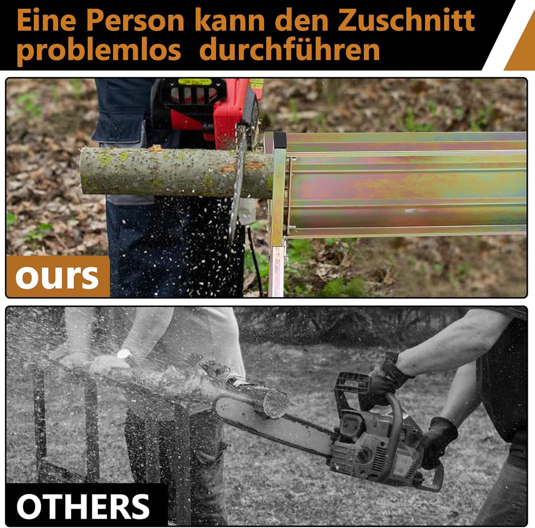 Sonnewelt Sägebock Klappbar aus Holzbock, Verzinkt Holzsägebock für Brennholz und Kettensägen, Tragf