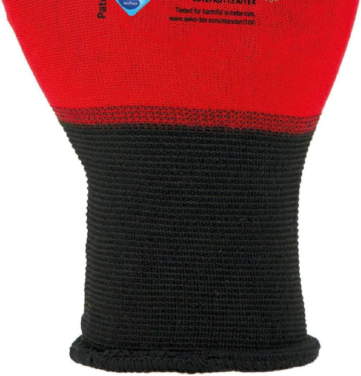 Feinstrickhandschuh CONDOR-T Gr. 10 Farbe: rot, 12 Paar 10 Rot/Braun, 10 Rot/Braun