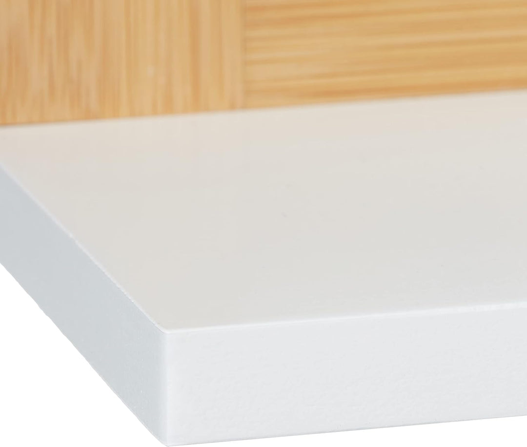 Relaxdays Badspiegel mit Ablage, verzierter Wandspiegel, Bambus Badezimmerspiegel HBT: 61 x 53 x 15