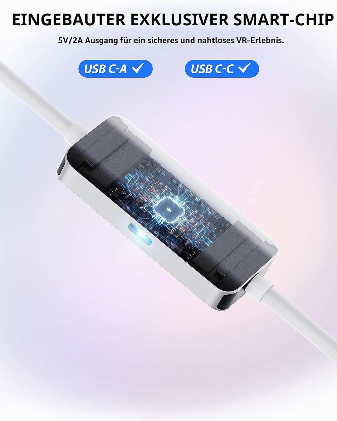 5m Link Kabel Kompatibel mit Meta Oculus Quest3/Quest2/Pro/PICO 4,Stouchi mit Separatem Ladeanschlus